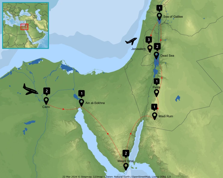 Exodus Encounter: A Pilgrimage of Promise from Egypt to the New Creation - Map